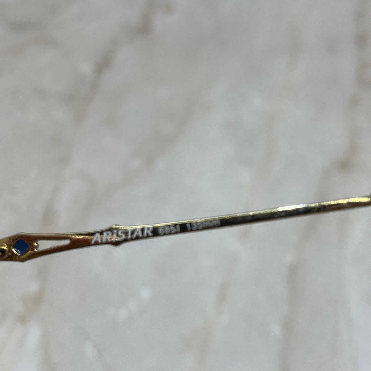 Vintage AriStar Oval Gold Tone Sunglasses Eyeglasses Frames TE9-G2-6