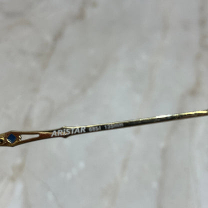 Vintage AriStar Oval Gold Tone Sunglasses Eyeglasses Frames TE9-G2-6