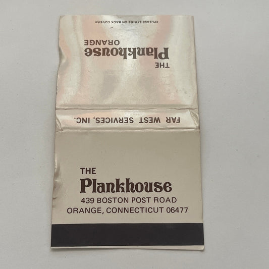 The Plankhouse Orange CT Vintage Matchbook Cover TB8-MB2-2