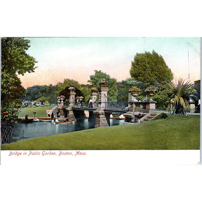 c1905 Bridge in Public Garden Boston MA Original Postcard PC9