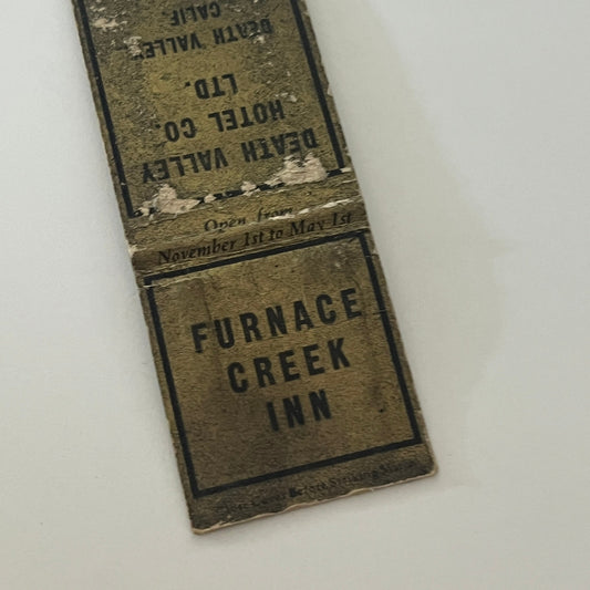 Furnace Creek Inn Death Valley CA Matchbook Cover MM5-9