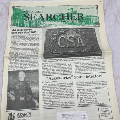 1985 Nov The Garrett Searcher Newsletter Treasure Search Electronic Recovery M11
