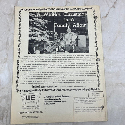 1972 Sep/Oct White's Electronics Discover Newsletter Treasure Hunting OR M19