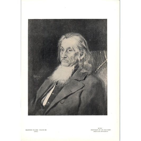 Portrait of an Old Man - Hunt 1908 Victorian Art Print AB8-MA12