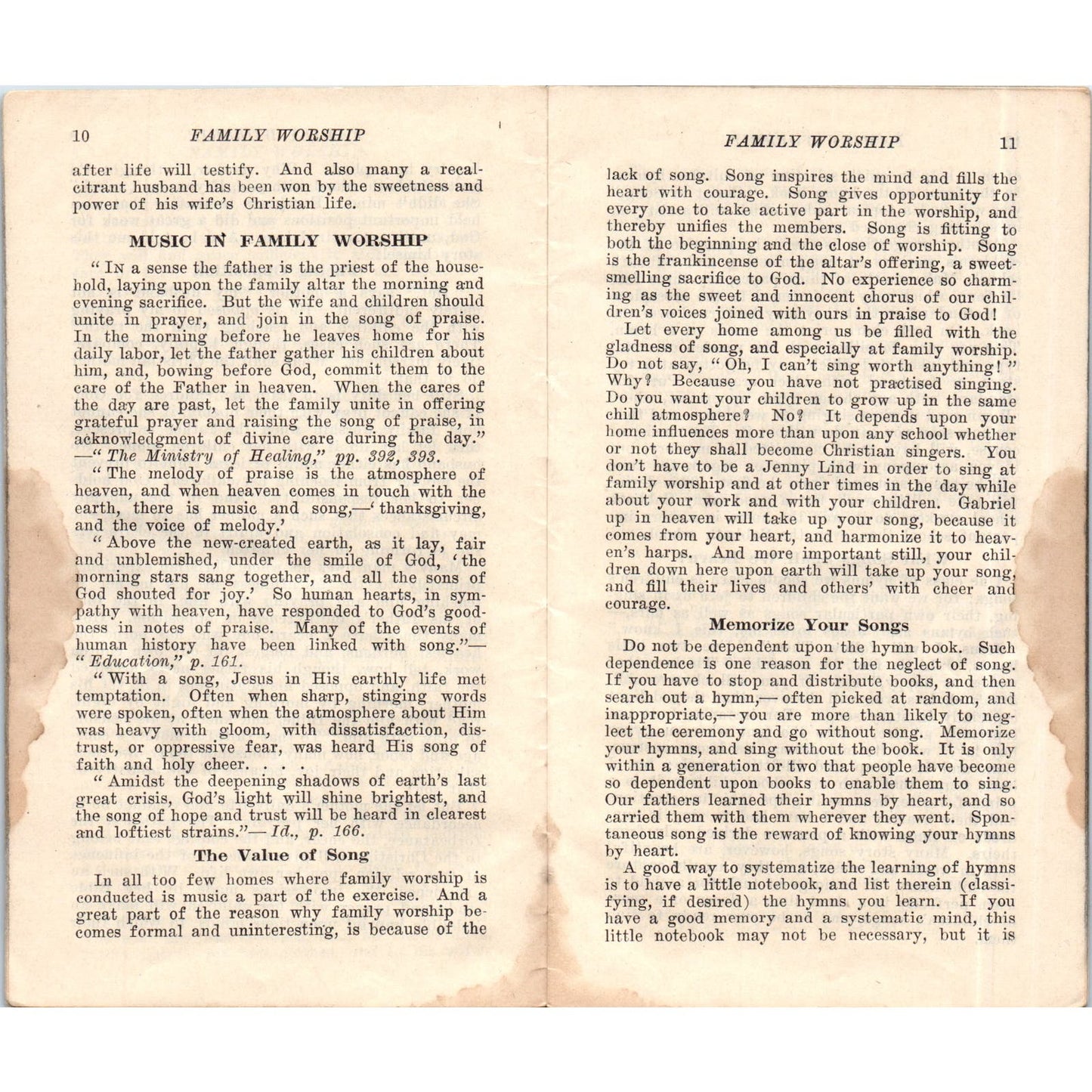 Vintage Christian Home Series No.4 Tract Family Worship Takoma Park AE6