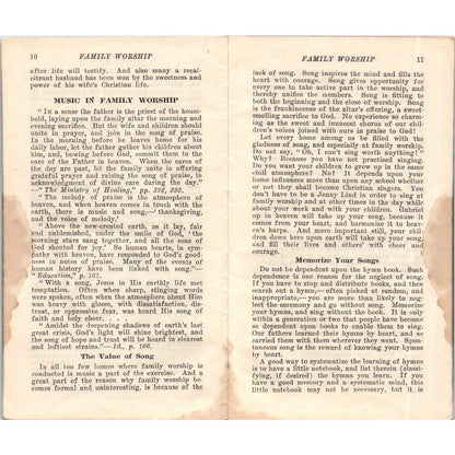 Vintage Christian Home Series No.4 Tract Family Worship Takoma Park AE6