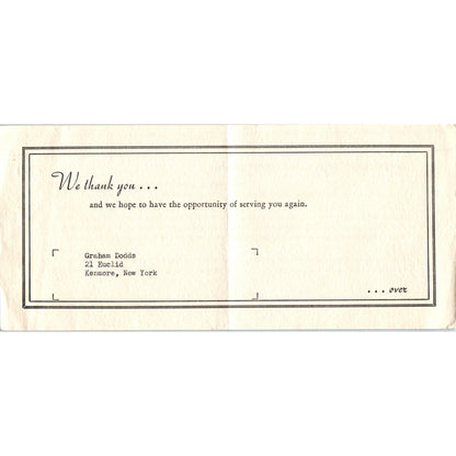 c1930 Great Lakes Commercial Corporation Thank You Graham Dodds Kenmore NY AE6