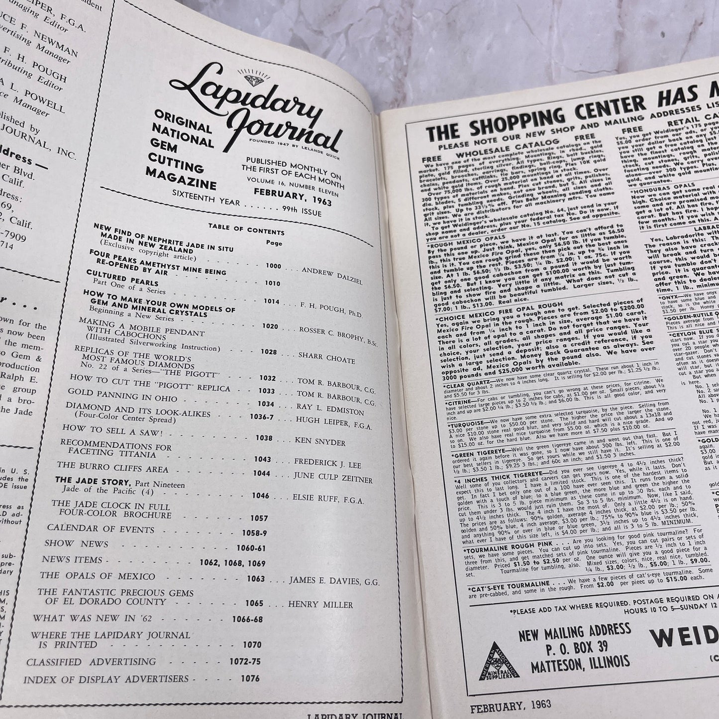 Four Peaks Amethyst Mine Opened - Lapidary Journal Magazine - Feb 1963 M27