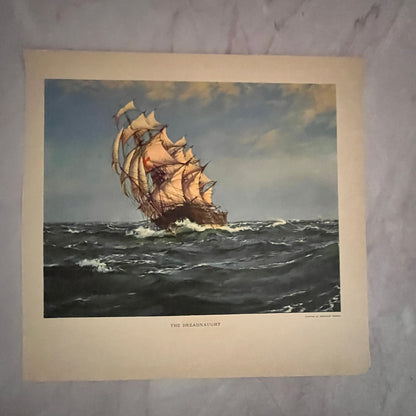 The Dreadnaught Clipper Ship on High Seas Montague Dawson 12x12" Art Print FL1