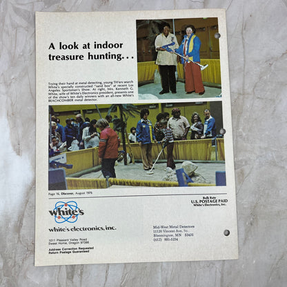 1976 Aug White's Electronics Discover Newsletter Metal Detectors Treasure M19