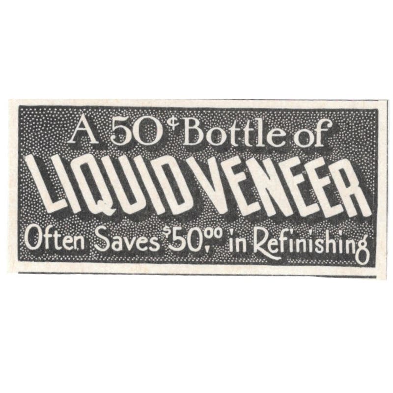 Liquid Veneer 1918 Magazine Ad AF1-SS3