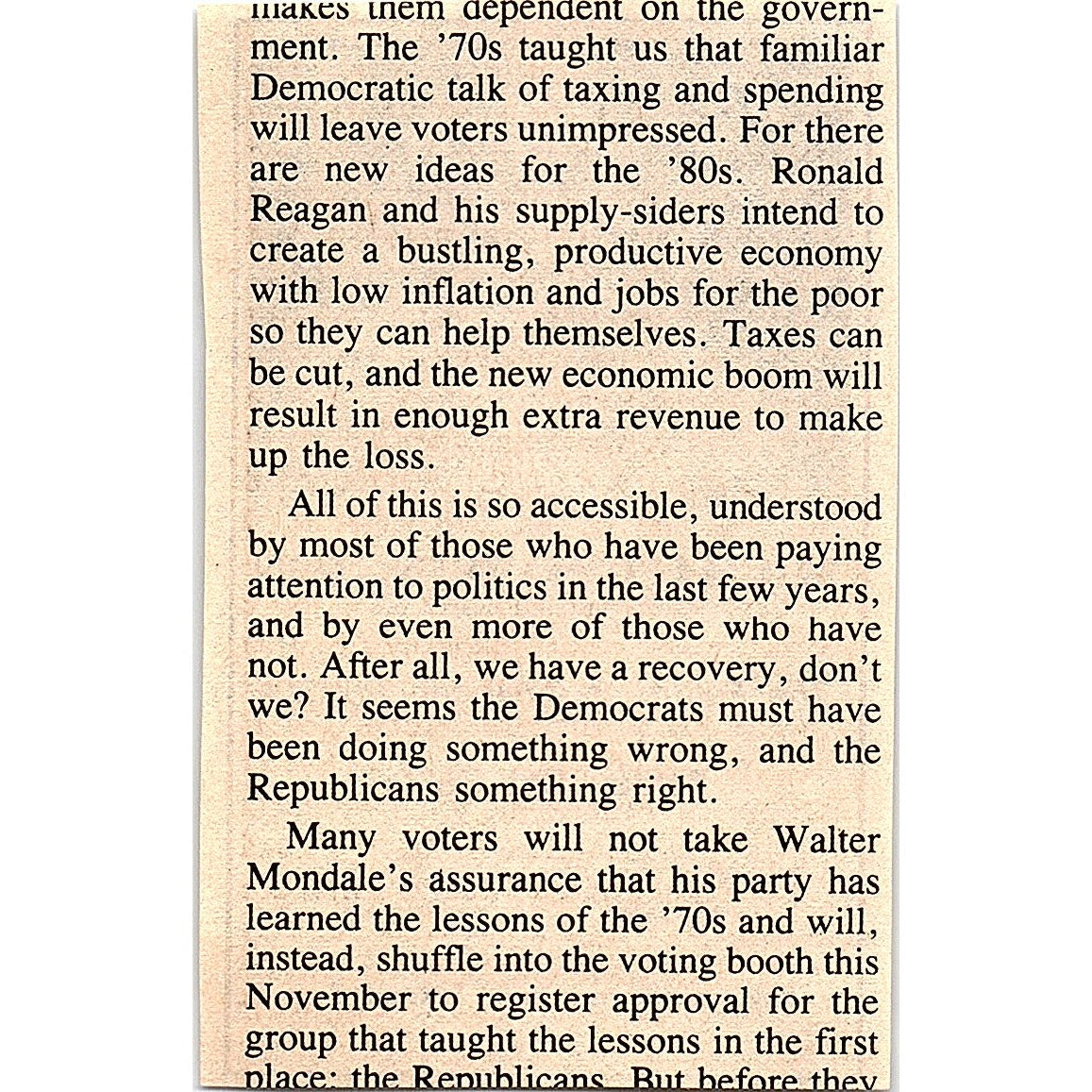 Michael Harrington Keynote Address American Politics Texas Union 1984 Ad AF6-M4