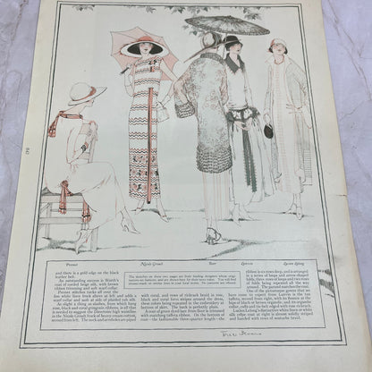 Bestselling Parisian Women's Fashions Two Pages 1924 Magazine Ad FL6-11