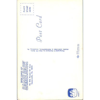 Camelback Triple Chair Lift Big Pocono Ski Area Tannersville PA Postcard PD4