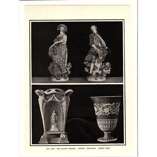 The Flower Venders, Wedgwood Jasper Vases Antique Art Print 6x9 V4