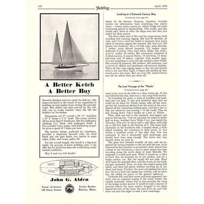 Gloucester Cruisers Staples, Johnson & Co Biddeford ME John G Alden 1932 Ad V1-4
