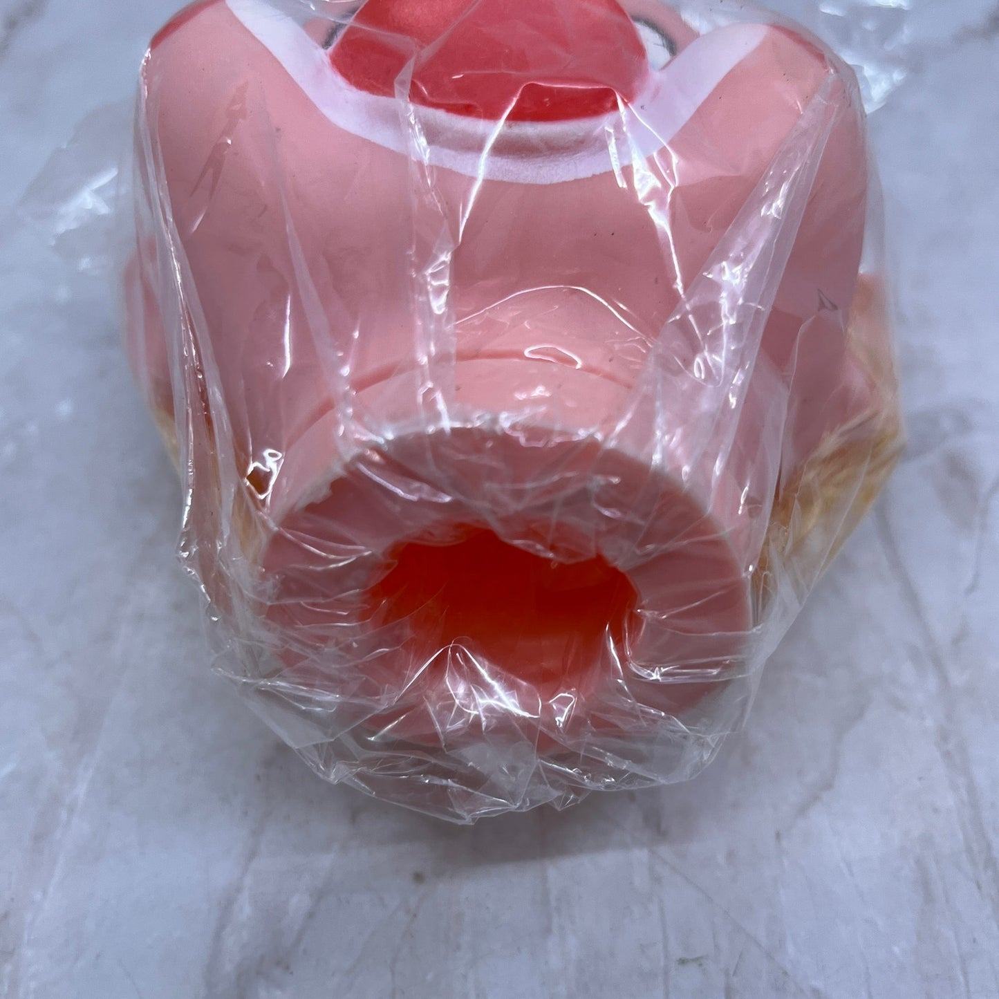 Vintage Packaged 4.5" Plastic Rubber Smiling Clown Hobo Doll Head NOS Sealed TF4