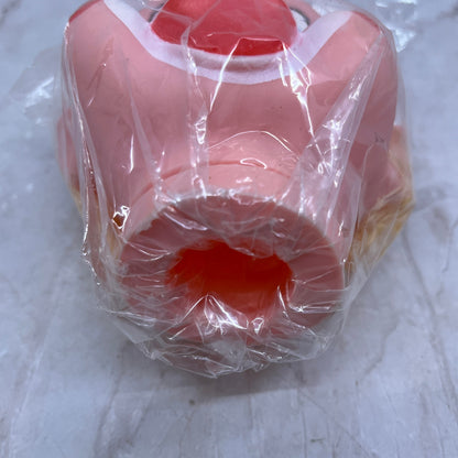 Vintage Packaged 4.5" Plastic Rubber Smiling Clown Hobo Doll Head NOS Sealed TF4