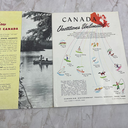 c1940 Canada Vacations Unlimited Tourist Travel Guide Book TF5-L2