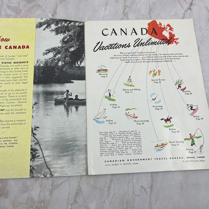 c1940 Canada Vacations Unlimited Tourist Travel Guide Book L4-3