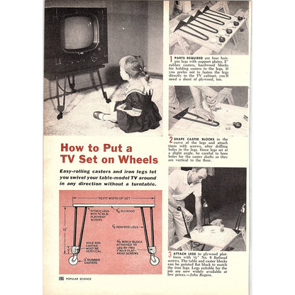 How to Put a TV Set on Wheels 1955 Article AG1-5