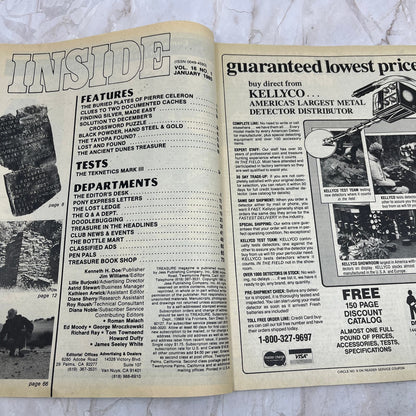 1985 Jan - Treasure Magazine - Treasure Hunting Metal Detecting Gold Coins M10