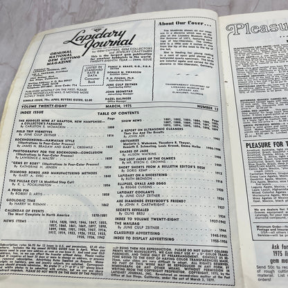 Blue Birds Lizzadro Museum - Lapidary Journal Magazine - Mar 1975 M28