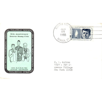 1965 American Philatelic Society Rocky Mountain Convention Cachet Cover TI5-PC1