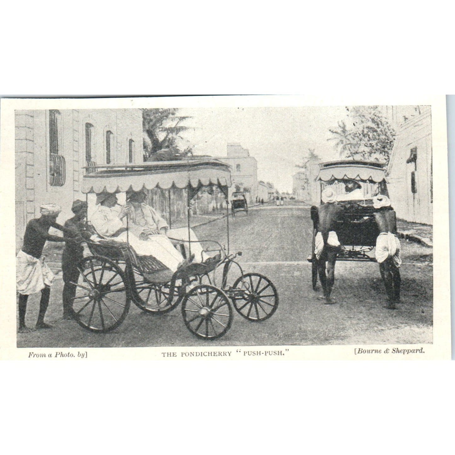 The Pondicherry Push-Push Cart Buggy 1897 Victorian Photo AE9-TS7