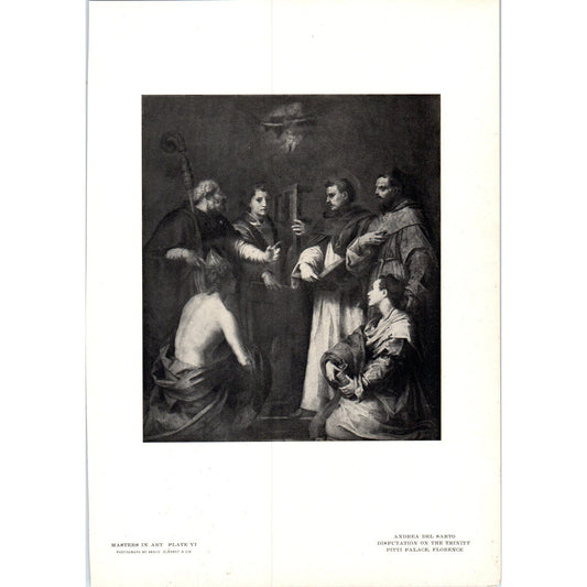 Disputation on the Trinity - Andrea Del Sarto c1905 Art Print D15