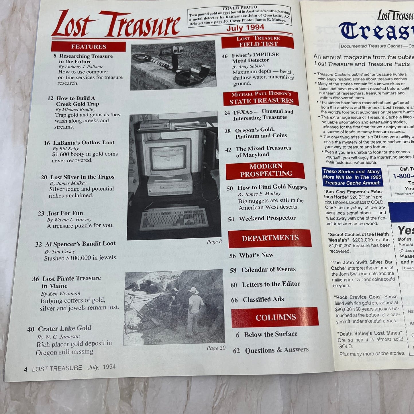 1994 July - Lost Treasure Magazine - Treasure Hunting Gold Prospecting M14