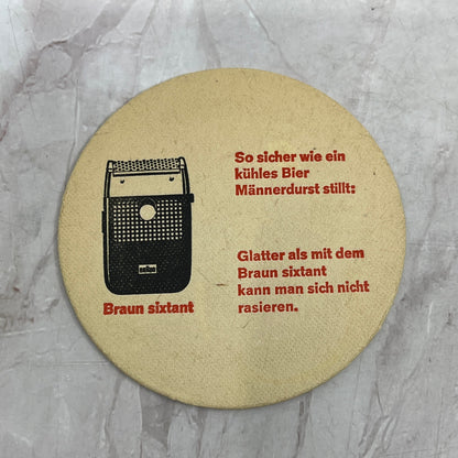 Vintage Adambräu Innsbruck German Beer Coaster Braun Razor Reverse TJ5-CO1