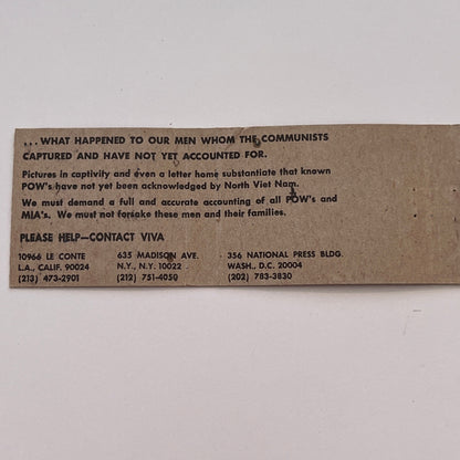 What Happened To Our Men The Communists Captured Vintage Matchbook TB6-MB2-3