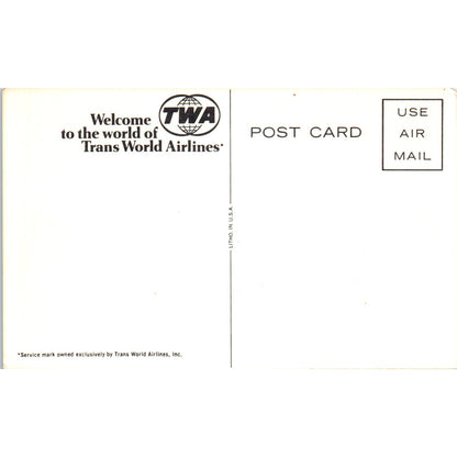 TWA Trans World Airlines Promo Vintage Postcard P4-5