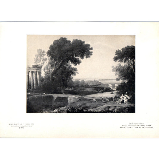 Noon on the Flight into Egypt - Claude Lorrain c1905 Art Print D13