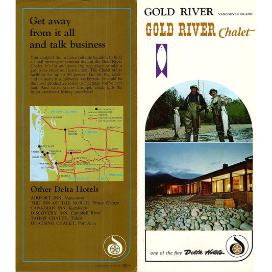 Gold River Chalet Vancouver Island Victoria BC 1960s Travel Brochure TH2-TB4