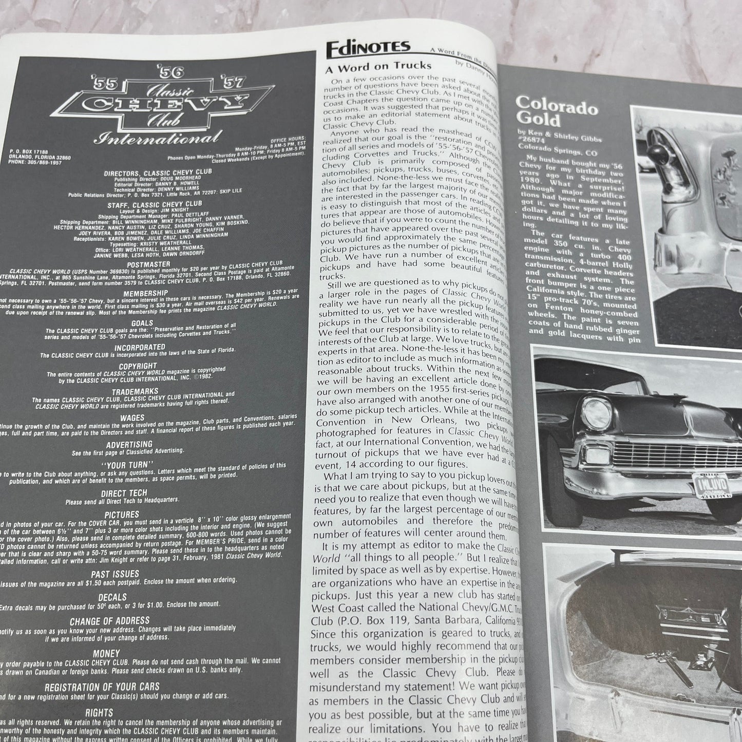 Vent Window Restoration - '55, '56, '57 Classic Chevy World - Sep 1982 M29