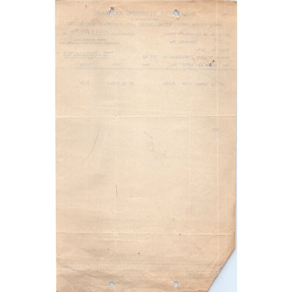 1907 Rochester Stamping Company NY Letterhead Billhead Receipt D11