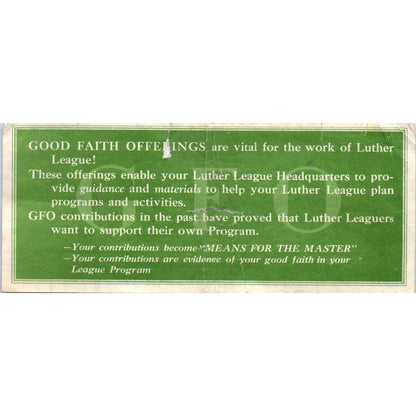 1953 Luther League American Lutheran Church Good Faith Offering Advert AE2