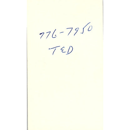 Sam White Oldsmobile Dave Salas Houston Vintage Business Card SD9-B6