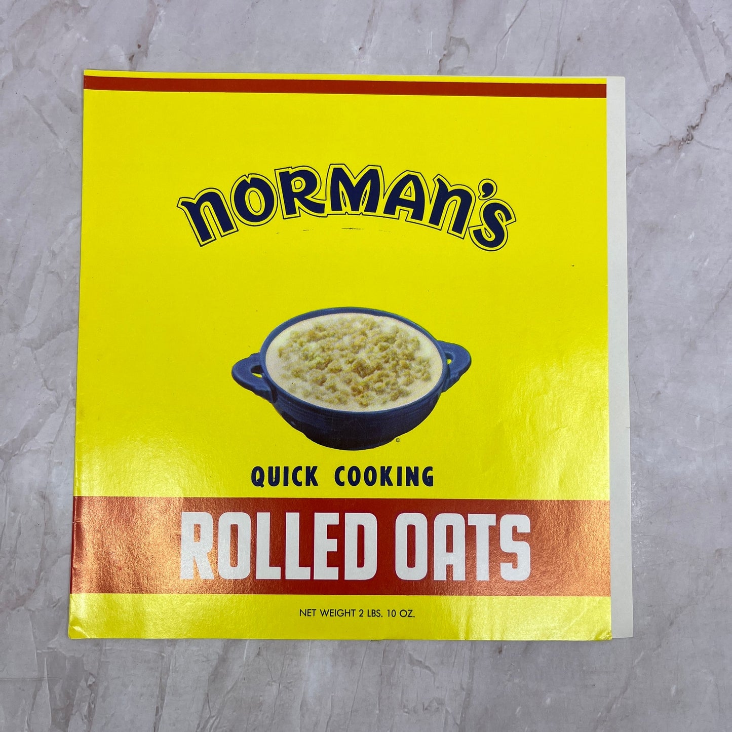 Norman's Rolled Oats Label Norman Produce Co Battle Creek MI A19