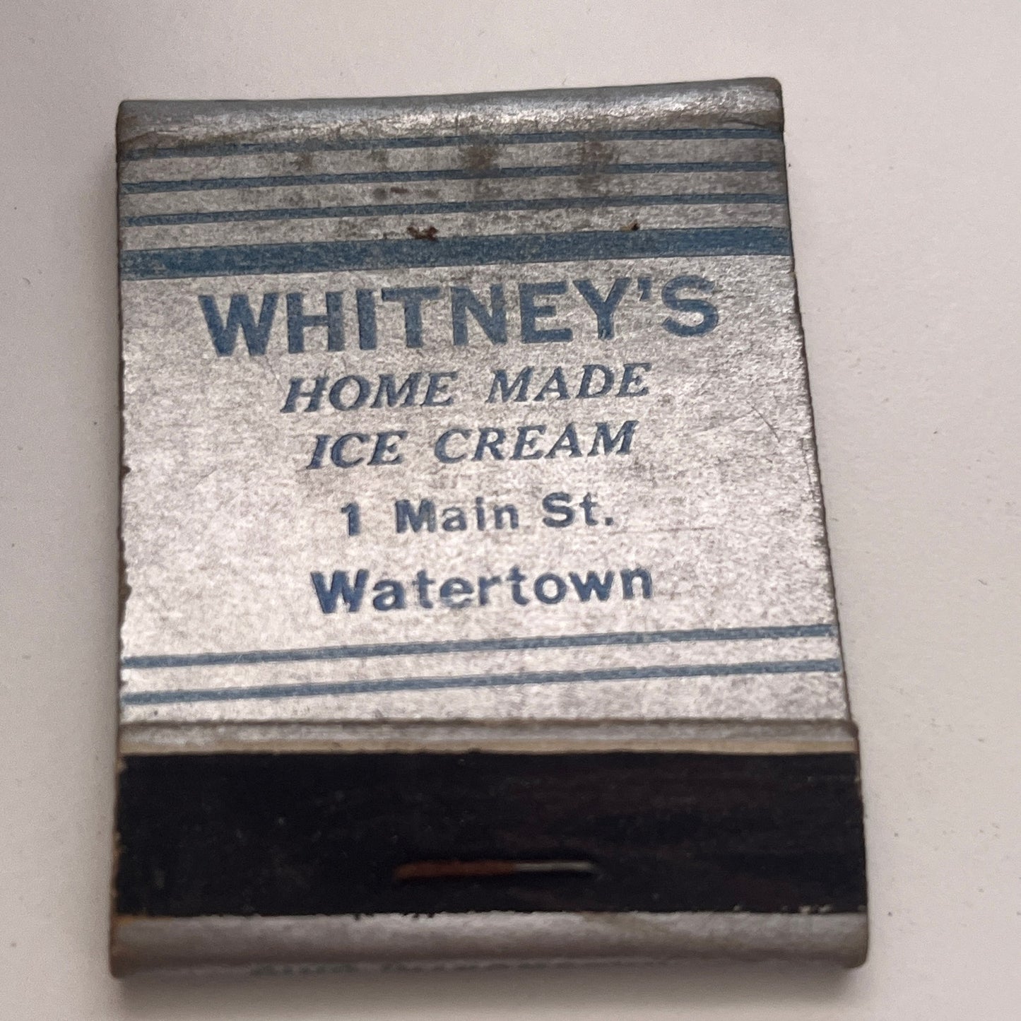 Whitney's Home Made Ice Cream Watertown Vintage Matchbook Cover TB8-MB-5