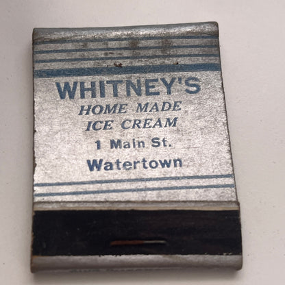 Whitney's Home Made Ice Cream Watertown Vintage Matchbook Cover TB8-MB-5