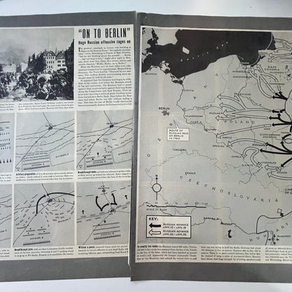On to Berlin - Russian Offensive 2 Pages 1940s WWII Era Article V29-5