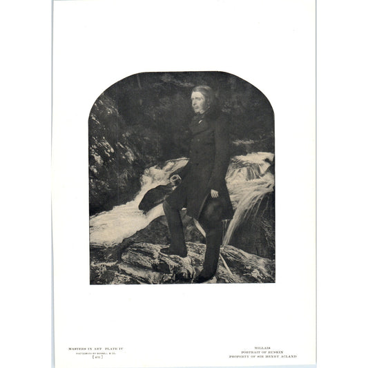 Portrait of Ruskin - Millais 1908 Victorian Art Print AB8-MA10