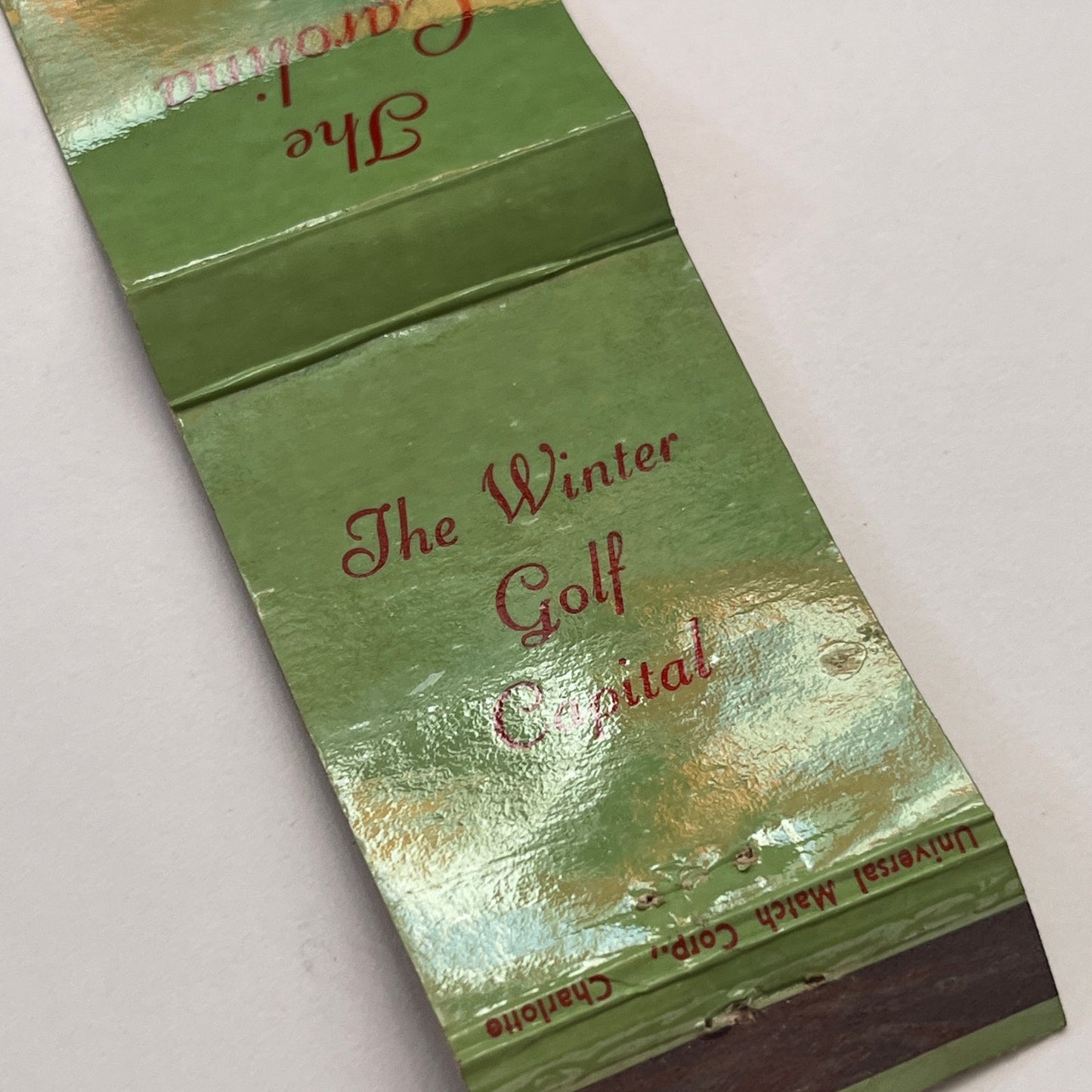 The Carolina at Pinehurst NC Winter Golf Vintage Matchbook Cover MM3-1