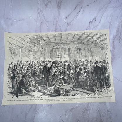 Return of Soldiers Captured at Bull Run Death of Gen Zollicoffer Engraving V14-6