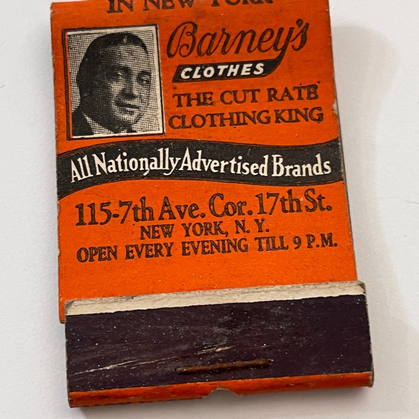 Barney's Clothes 7th Ave New York Vintage Matchbook Cover TB8-MB2-10