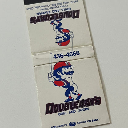 Doubleday's Grill & Tavern Cross Pointe Center Centerville Matchbook MB59-4