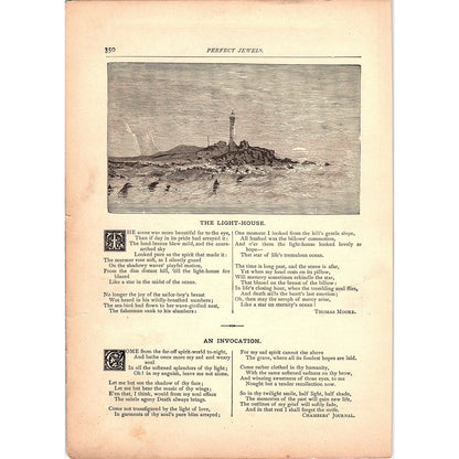 The Light-House Thomas Moore, An Invocation Chambers' Journal 1884 Poem TA5-CJ-5